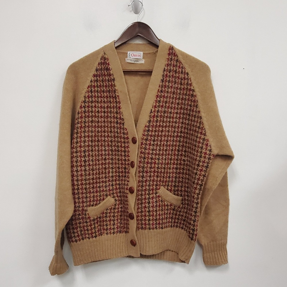Vintage Orvis Womens Shetland Wool Academia Button Cardigan Sweater Size XL